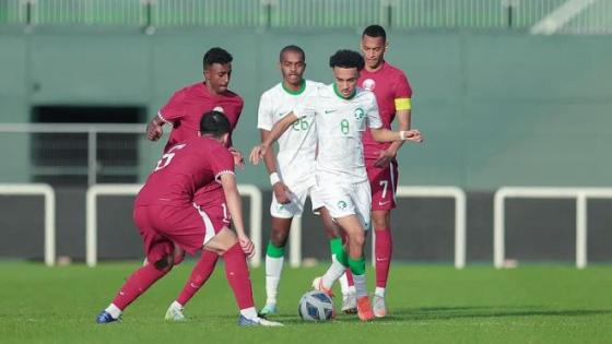 الأخضر الشباب يتغلب على قطر بثنائية تحضيرًا لكأس آسيا